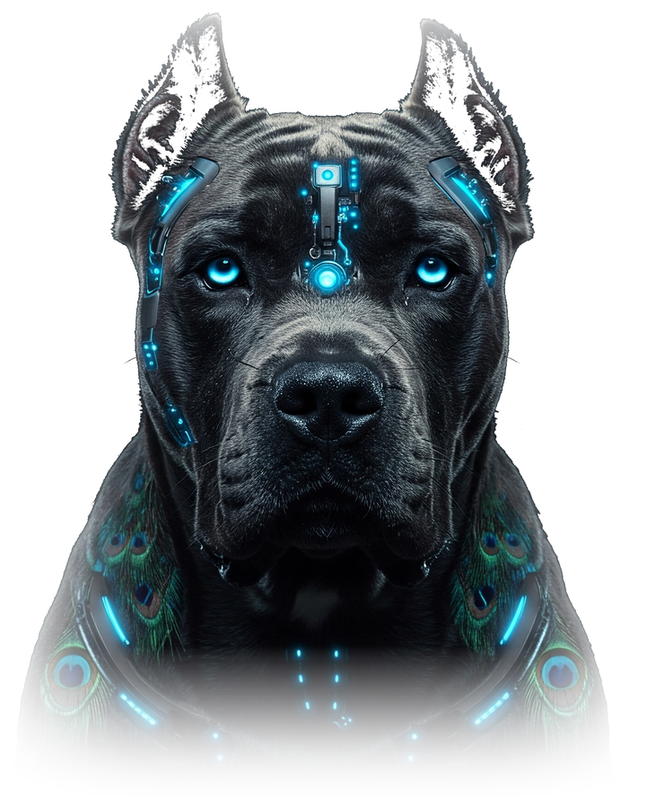 Redefine Logic's cyber-augmented Cane Corso mascot, guardian of the Protect practice
